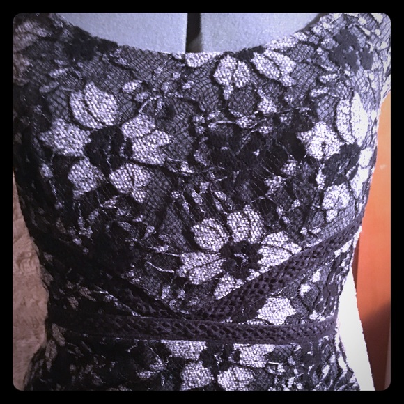 Ann Taylor Grey lace Dress - Picture 1 of 7